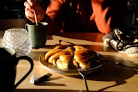 a plate of food on a table