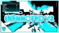 a blue screen with the words infected v2