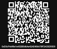 a white qr code on a black background