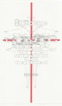 a drawing of a cross with a red line in the middle