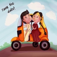 a man and a woman in a car