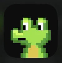 a green frog on a black background