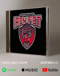 a cd with the logo iron fist on it