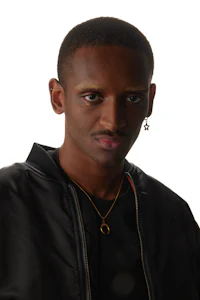 a man wearing a black jacket