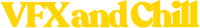 vfx and chill logo on a black background