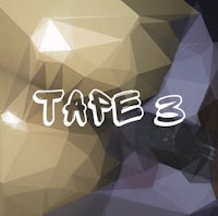 a white background with the words tape 3 on it