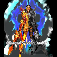 an image of a woman with a sword and flames