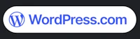 wordpress com logo on a black background