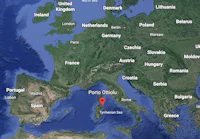 a map showing the location of a city in europe