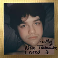 a photo of a man in bed with the words'my new testimony i need it'