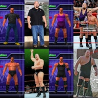 wwe wrestlers in different poses