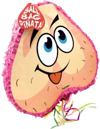 a pinata with a funny face on it