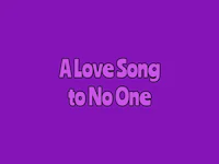 a love song to no one on a purple background