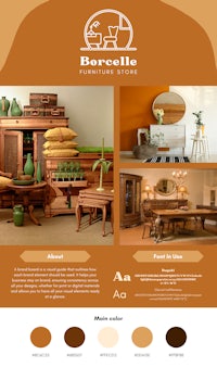 a brochure for the furniture company boselle furniture