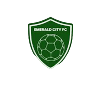 emerald city fc logo on a black background