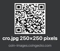 a qr code with the words crojg 250 x 250 pixels