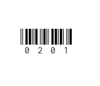a bar code on a white background