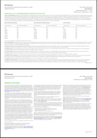 two pages of a document with a green background