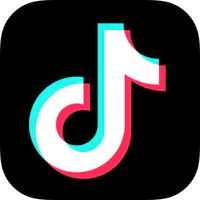 the tiktok logo on a black background