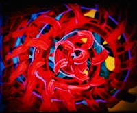 an image of a red and blue spiral