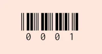 a barcode on a pink background