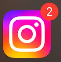 the instagram logo with the number 2 on it