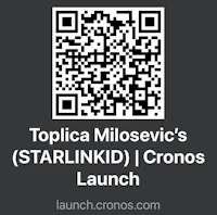 topica milosevic's starlinkkid cronos launch qr code