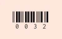 a barcode on a pink background