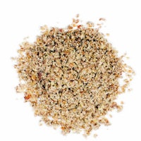 a pile of granola on a white background