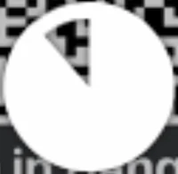 a white circle with a qr code on it
