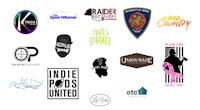 a group of logos with different designs on them