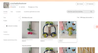 a screen shot of an etsy shop showing a variety of items