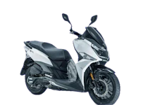 a white and black scooter on a black background