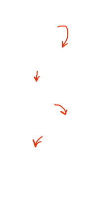 arrows pointing in different directions on a black background