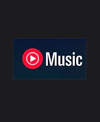 the music player logo on a black background