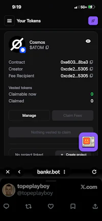 a screenshot of the bankbot app on an iphone