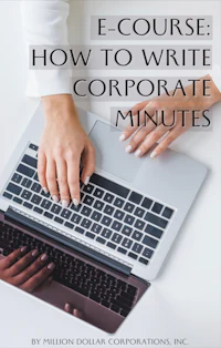 e-course how to write corporate minutes