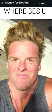 a man is taking a selfie with the text where is u