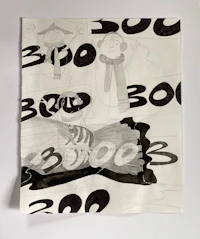 a piece of paper with a drawing on it