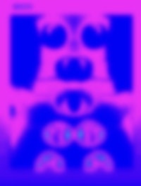 an image of a purple and blue square with a face on it