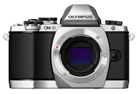 the olympus omd camera is shown on a white background