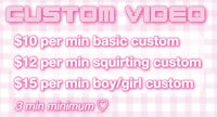 a pink checkered background with the words custom video