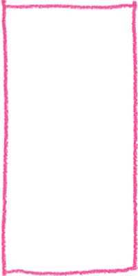a pink square frame on a black background
