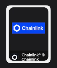 chainlink logo on a black background