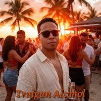 a man in sunglasses standing in front of a group of people