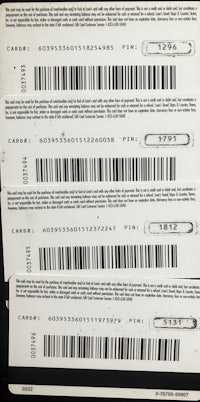 a group of barcodes on a black background