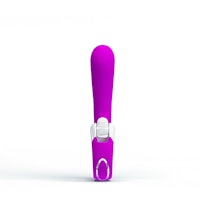 a purple sex toy on a white background