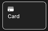 a black and white card icon on a black background