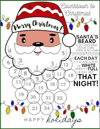 a santa claus countdown to christmas calendar