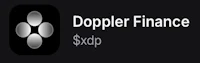 the logo for doppler finance on a black background